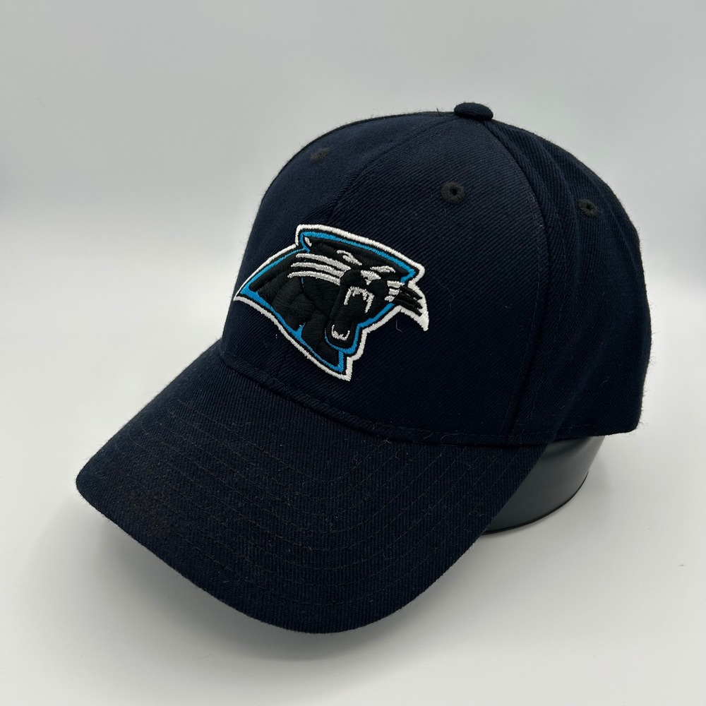 Vintage Carolina Panthers Reebok Hat Mens OSFA Black NFL Football Sporty